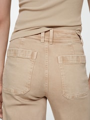 Mango Brown Catherin Culotte High Waist Jeans - Image 8 of 11