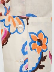 Mango Cream Flowy Floral Print Shirt - Image 7 of 8