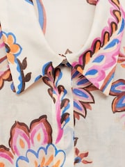 Mango Cream Flowy Floral Print Shirt - Image 8 of 8