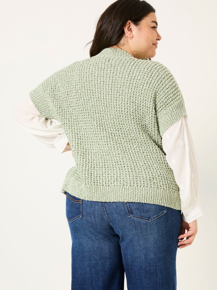 FatFace Erika Green Knitted Kimono Cardigan - Image 2 of 10