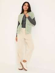 FatFace Erika Green Knitted Kimono Cardigan - Image 7 of 10
