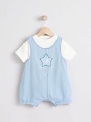 Denim Star Baby Denim Dungaree and Bodysuit Set (0mths-2yrs) - Image 1 of 9