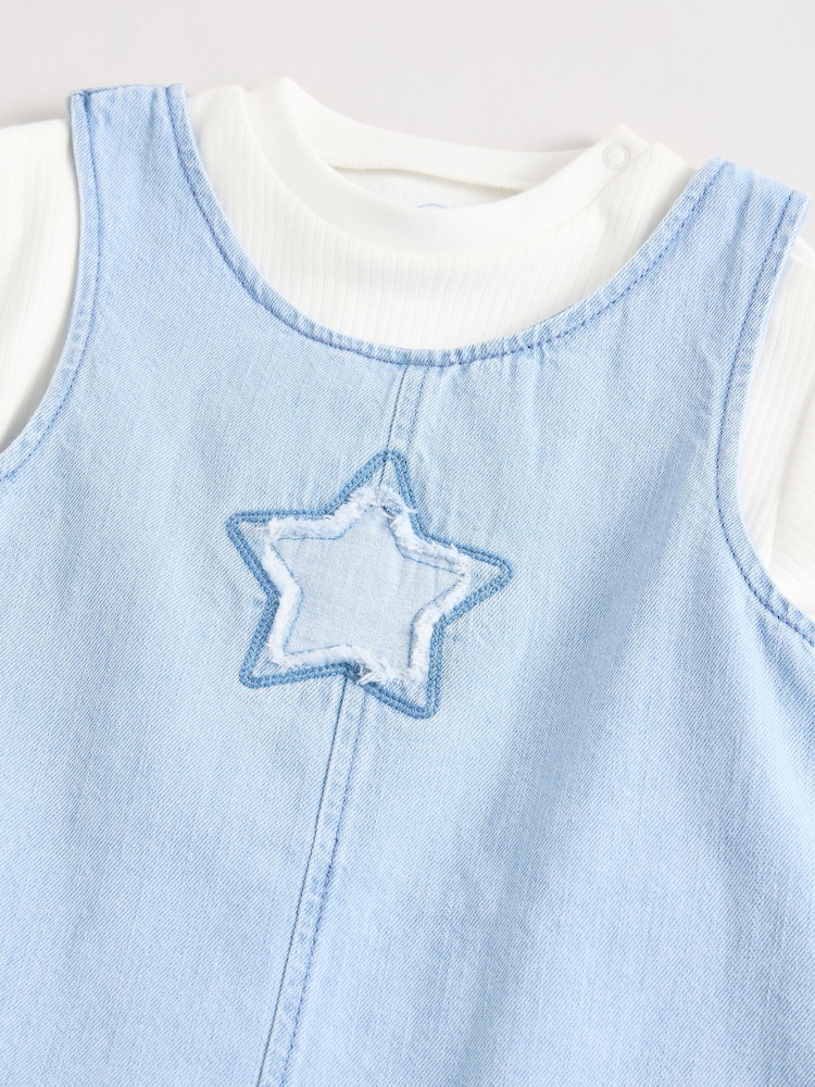 Denim Star Baby Denim Dungaree and Bodysuit Set (0mths-2yrs) - Image 5 of 9