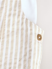 Neutral Stripe Baby Woven Dungaree and Bodysuit Set (0mths-2yrs) - Image 7 of 9