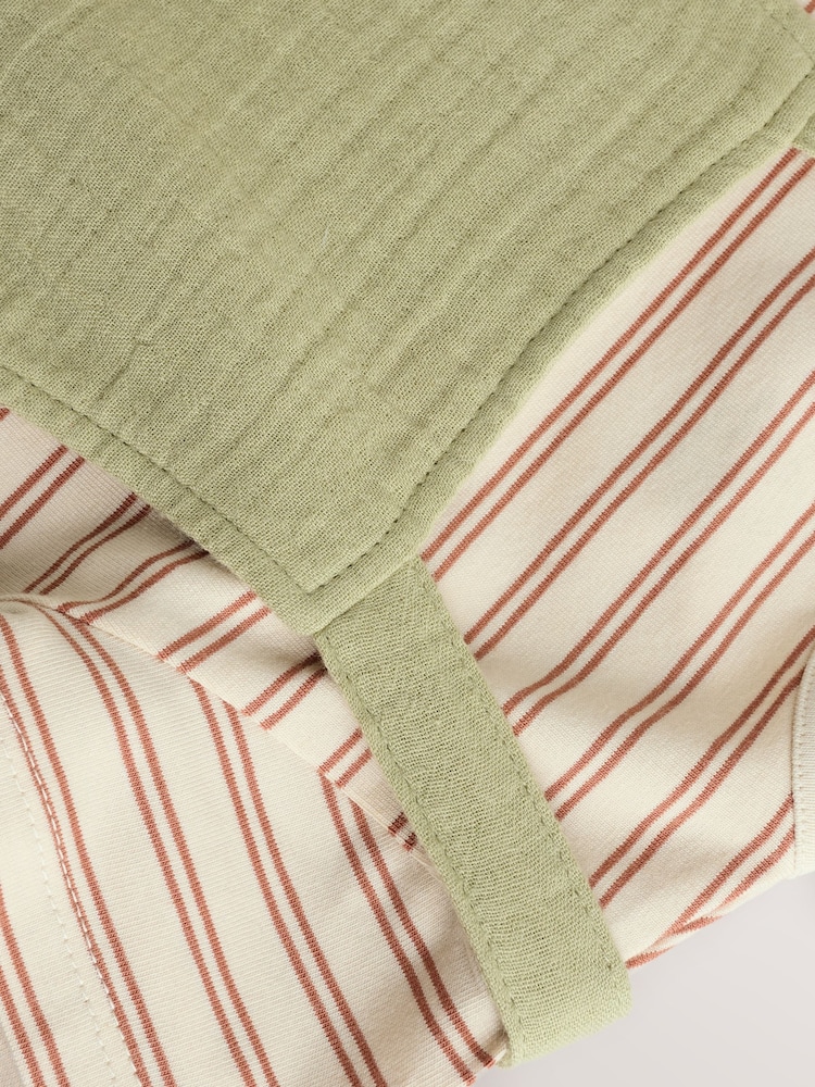 Green Palm Baby Woven Dungaree and Bodysuit Set (0mths-2yrs) - Image 7 of 9