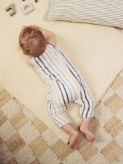 Blue/White Stripe Baby Woven Romper (0mths-2yrs) - Image 3 of 5