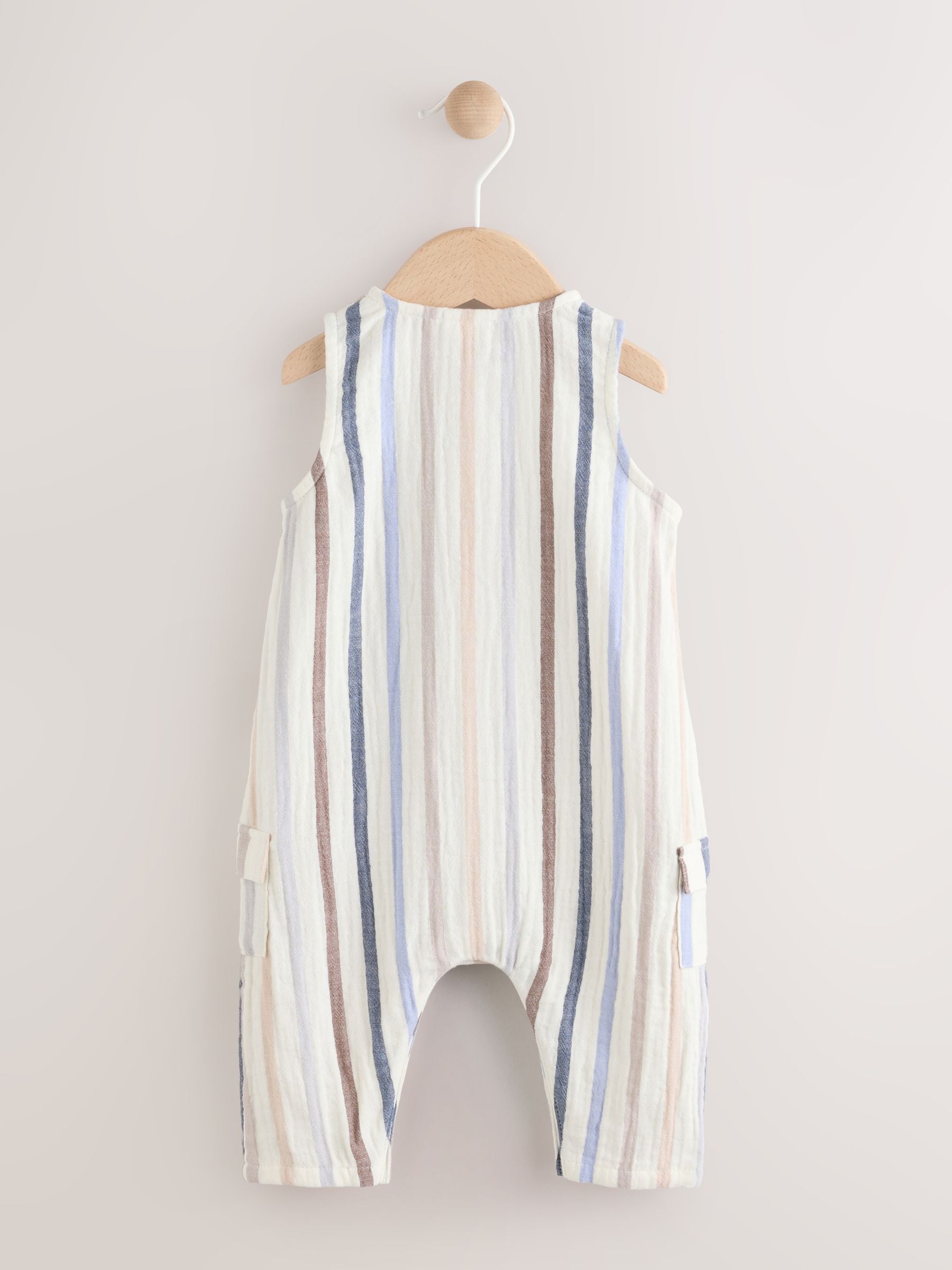 Next：日本 ブルー / ホワイト ストライプ - ウーブン べビー