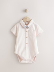 Apricot Orange Shirt Body, Shorts and Braces Baby 4 Piece Set (0mths-2yrs) - Image 6 of 11