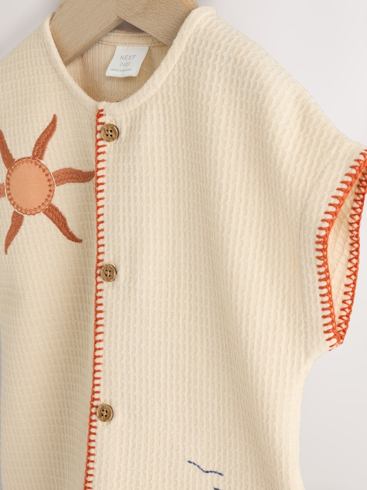 Neutral Sun Print Baby Romper (0mths-2yrs) - Image 8 of 12