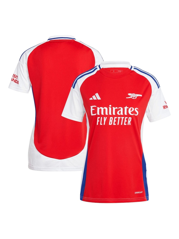 adidas Red Womens Arsenal Home 2024-25 Shirt - Image 1 of 3
