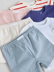 Blue/Red Boat Baby Tops and Shorts Set 6 Piece - Image 12 of 15
