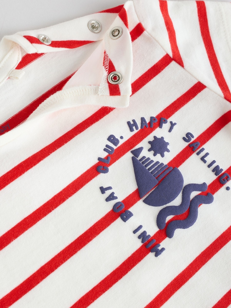 Blue/Red Boat Baby Tops and Shorts Set 6 Piece - Image 15 of 15