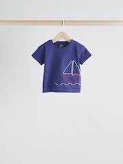 Blue/Red Boat Baby Tops and Shorts Set 6 Piece - Image 4 of 15