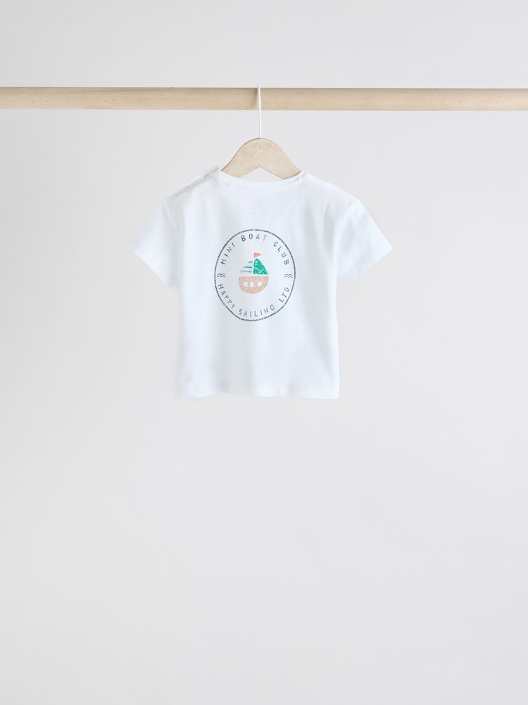 Blue/Red Boat Baby Tops and Shorts Set 6 Piece - Image 9 of 15