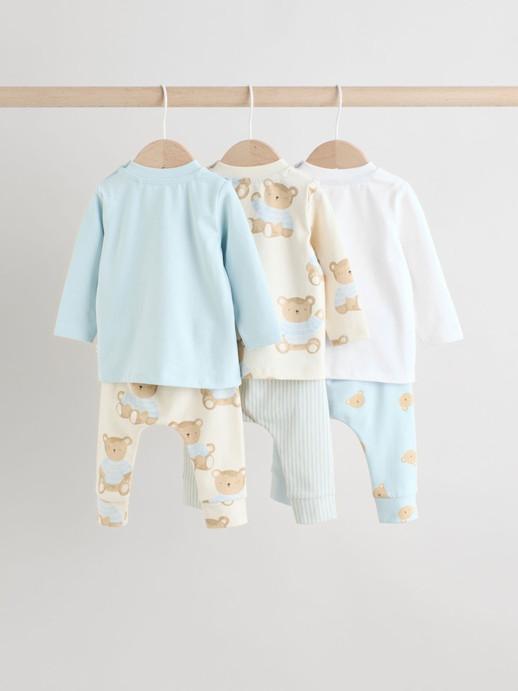Blue Bear Baby Tops and Leggings 6 Piece Set - Image 2 of 18