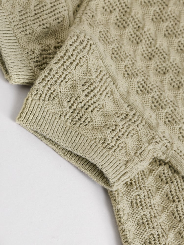Sage Green Knitted Top and Short Baby Set (0mths-2yrs) - Image 10 of 10