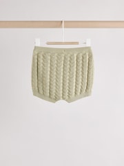 Sage Green Knitted Top and Short Baby Set (0mths-2yrs) - Image 6 of 10