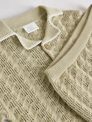 Sage Green Knitted Top and Short Baby Set (0mths-2yrs) - Image 8 of 10