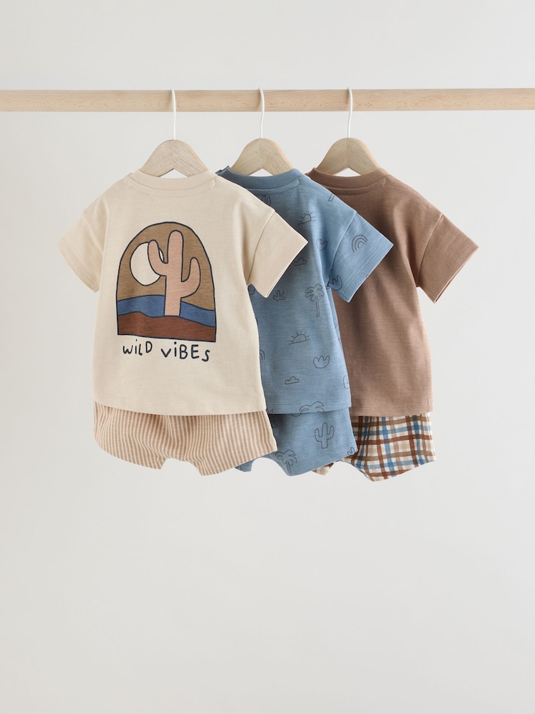 Imprimé minéral - ensemble de Hauts et Shorts Bébé 6 pièces - Image 2 of 15