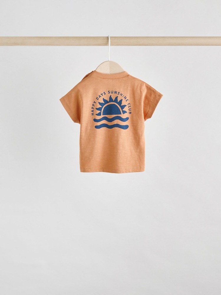 Navy Checkerboard Baby Tops and Shorts Set 6 Piece - Image 3 of 14