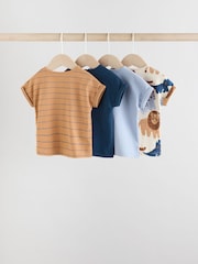 Blau/Neutral - Baby Kurzärmelige T-Shirts im 4er-Pack - Bild 2 von 12