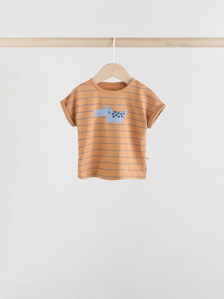 Blue/Neutral Baby Short Sleeve T-Shirts 4 Pack - Image 3 of 12