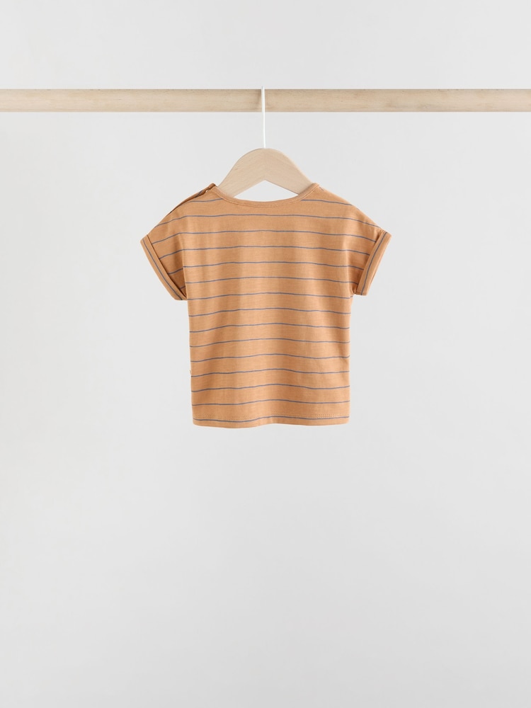 Blue/Neutral Baby Short Sleeve T-Shirts 4 Pack - Image 7 of 12