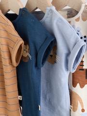 Blau/Neutral - Baby Kurzärmelige T-Shirts im 4er-Pack - Bild 8 von 12
