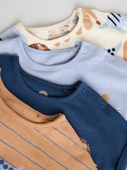 Blau/Neutral - Baby Kurzärmelige T-Shirts im 4er-Pack - Bild 9 von 12