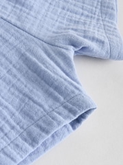 Blue/Brown Jersey 100% Cotton Baby Shorts 3 Pack - Image 11 of 11