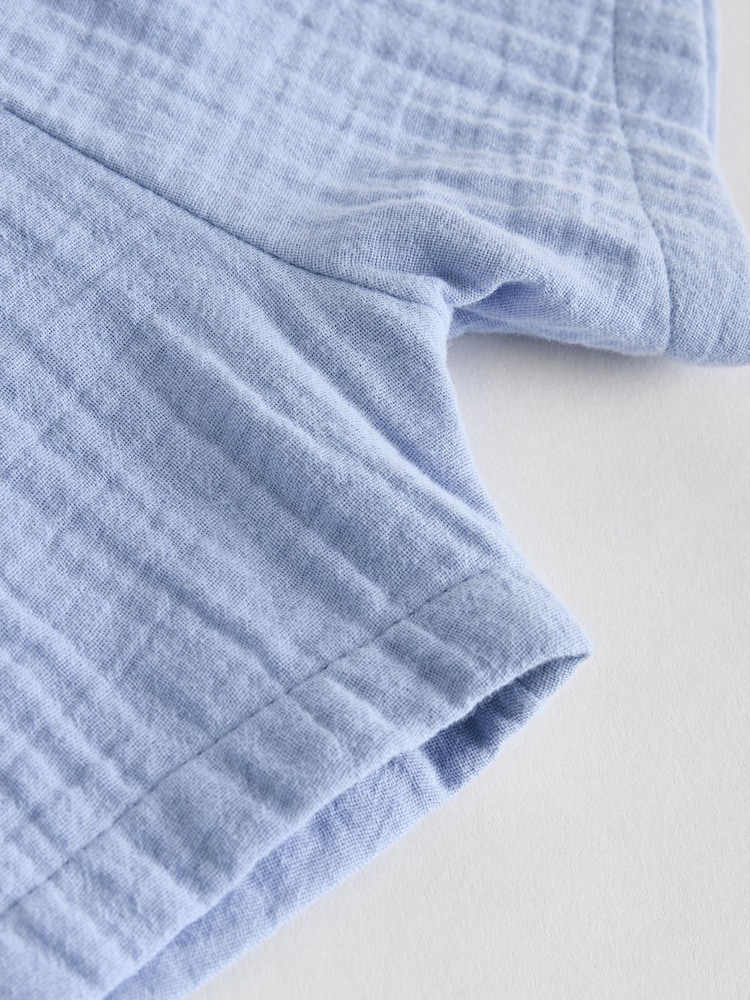 Blue/Brown Jersey 100% Cotton Baby Shorts 3 Pack - Image 11 of 11