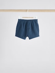 Blue/Brown Jersey 100% Cotton Baby Shorts 3 Pack - Image 3 of 11