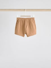 Blue/Brown Jersey 100% Cotton Baby Shorts 3 Pack - Image 5 of 11