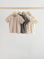 Mono/Neutral Baby Short Sleeve T-Shirts 4 Pack - Image 1 of 12