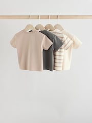 Mono/Neutral Baby Short Sleeve T-Shirts 4 Pack - Image 2 of 12