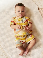 Rust Sun Print Baby Top and Shorts Set - Image 2 of 4