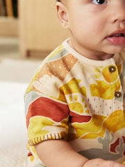 Rust Sun Print Baby Top and Shorts Set - Image 4 of 4