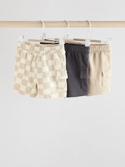 Mono Checkerboard Jersey 100% Cotton Baby Shorts 3 Pack - Image 1 of 10