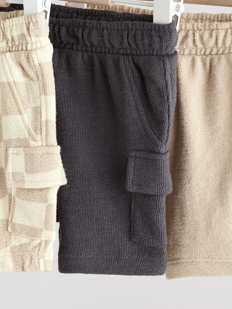Mono Checkerboard Jersey 100% Cotton Baby Shorts 3 Pack - Image 7 of 10