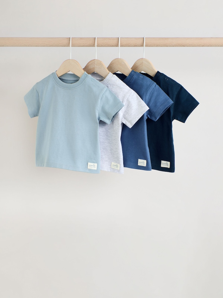 Blau - Baby Kurzärmelige T-Shirts im 4er-Pack - Bild 1 von 12 Blau - Baby Kurzärmelige T-Shirts im 4er-Pack - Bild 1 von 12