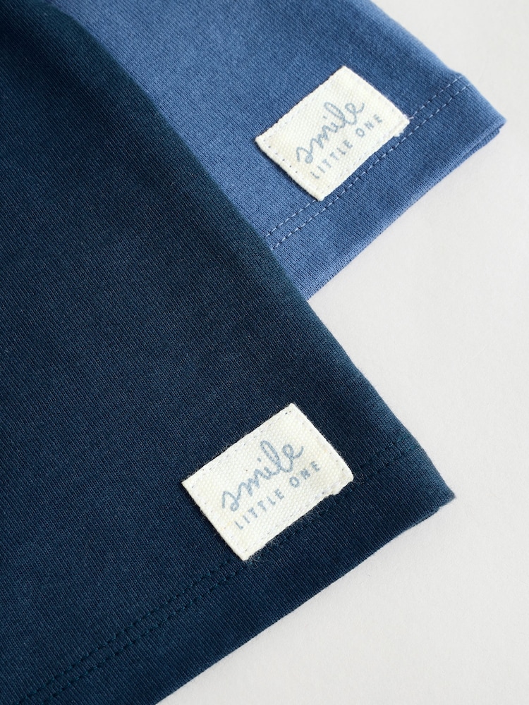 Blauw - Set van 4 T-shirts met korte mouwen voor baby's - Image 10 of 12