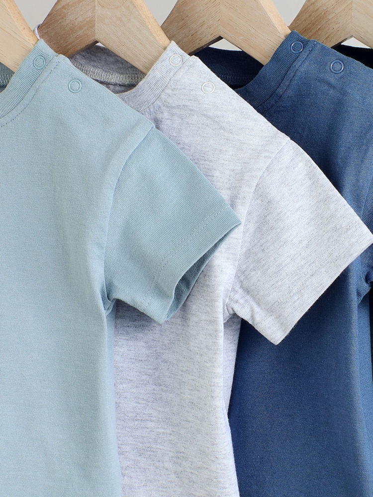 Blauw - Set van 4 T-shirts met korte mouwen voor baby's - Image 8 of 12