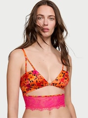 Victoria's Secret Sunset Orange Tropical Print Corset Bra Top - Image 3 of 5