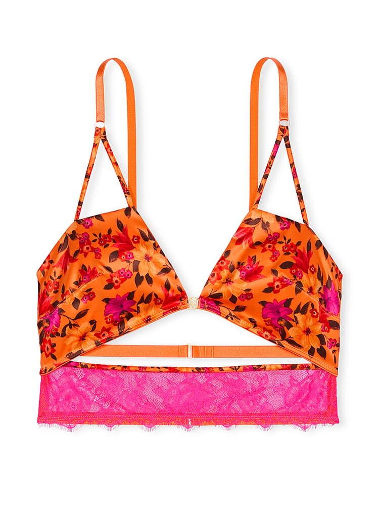 Victoria's Secret Sunset Orange Tropical Print Corset Bra Top - Image 5 of 5