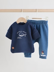 Ballena azul marino - Top and Trousers Baby 2 Piece Set - Imagen 1 de 11