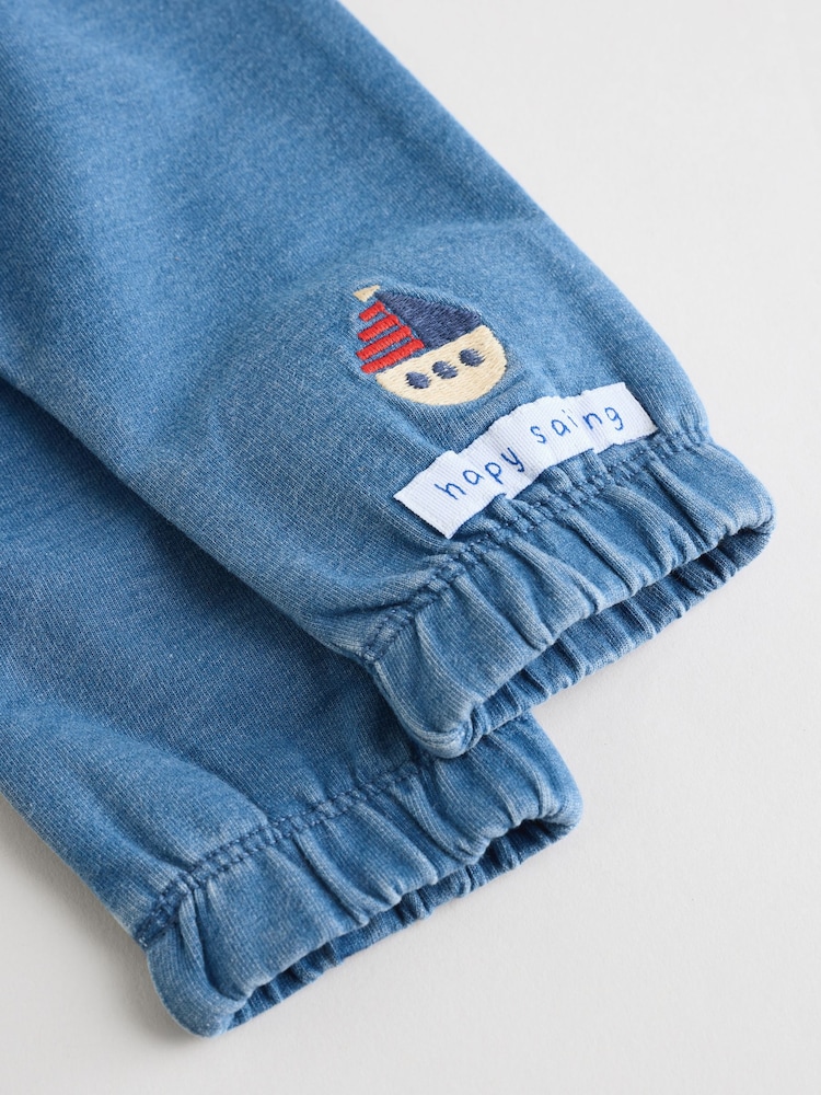 Bleu marine motif baleine - Ensemble 2 pièces haut et pantalon bébé - Image 10 of 11