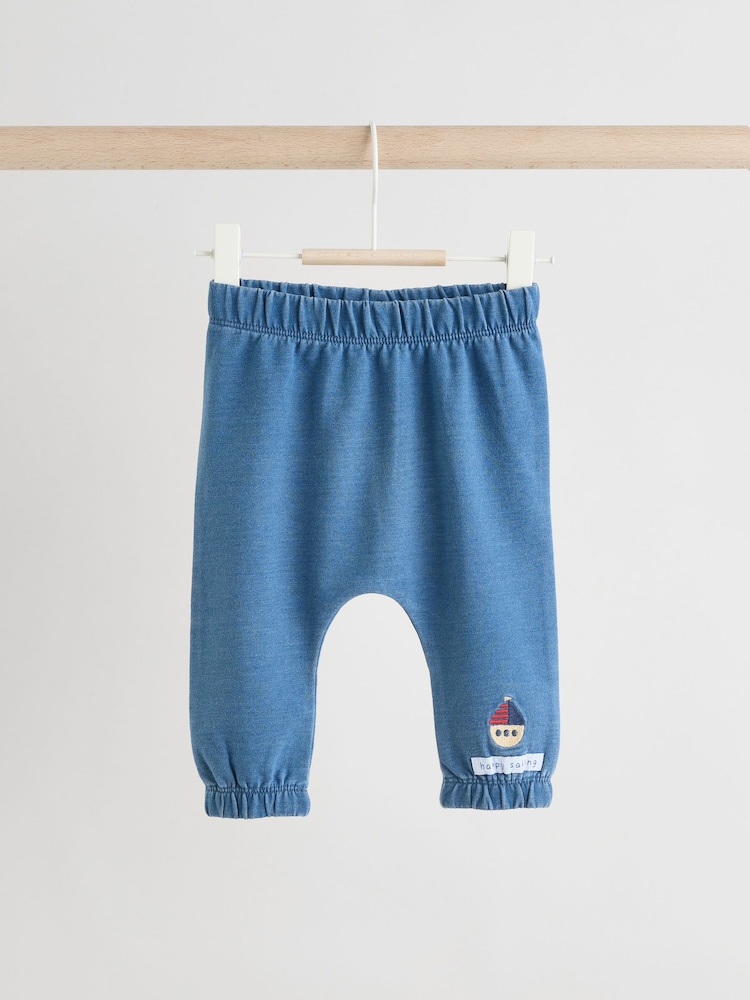 Bleu marine motif baleine - Ensemble 2 pièces haut et pantalon bébé - Image 4 of 11