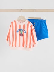 Bright Veg Print - Baby Sweatshirt and Shorts Set - Imagen 1 de 10