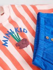 Bright Veg Print - Baby Sweatshirt and Shorts Set - Imagen 8 de 10