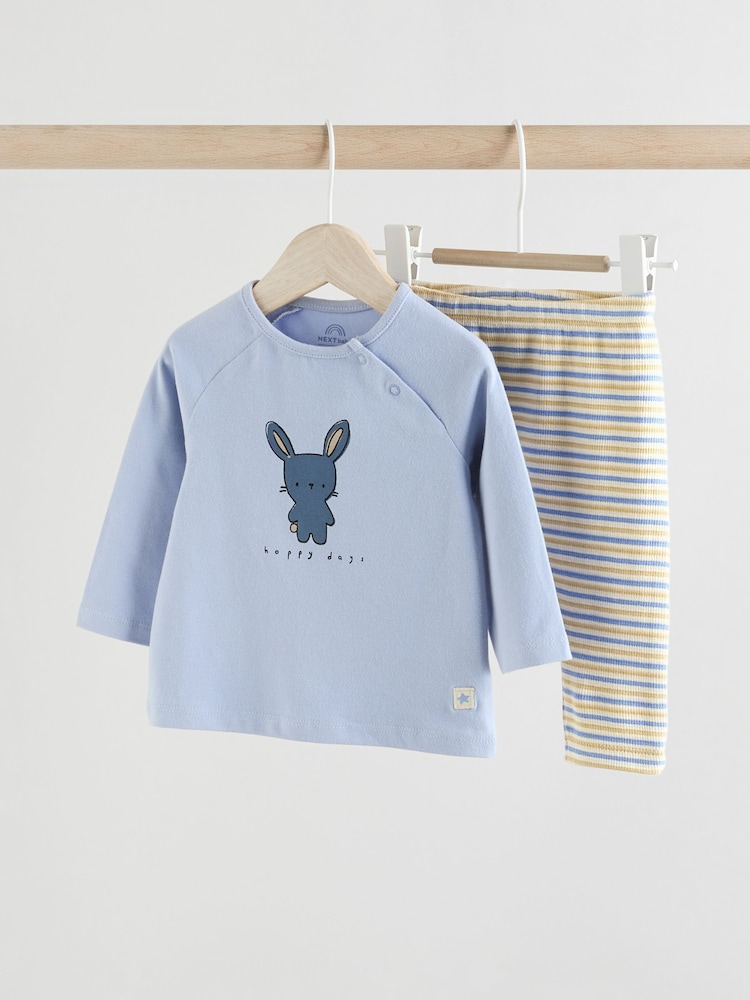 Blue Bunny Baby Top And Leggings Set - Image 1 of 1